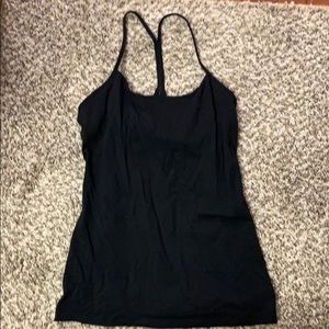 Black tight workout tank